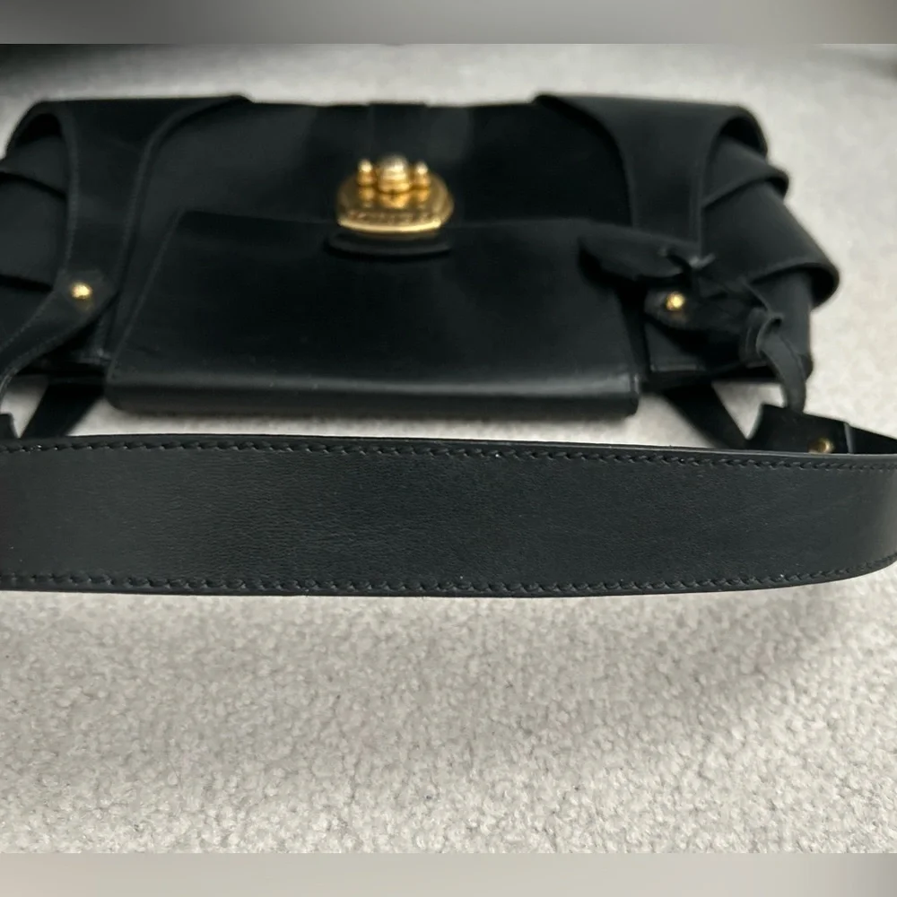 ❗️SOLD❗️ FENDI Y2K Grande Tuc Nero Black Leather Gold Lock Bag - Picture 12 of 12